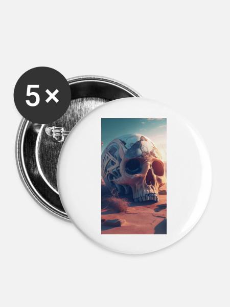 My Design - Buttons large 2.2''/56 mm (5-pack) - white