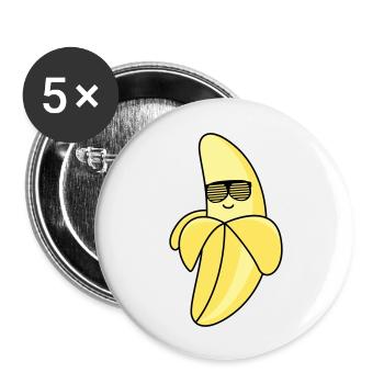 cool banana - Buttons groß 56 mm (5er Pack) - Weiß - Vorne