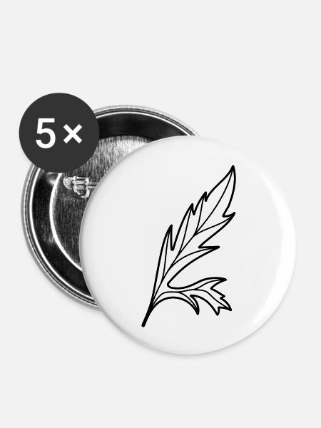 Mohn Blume - Buttons groß 56 mm (5er Pack) - Weiß
