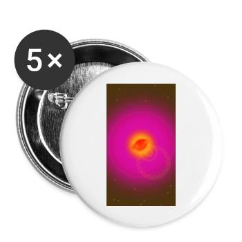 Super-Nova - Buttons groß 56 mm (5er Pack) - Weiß - Vorne
