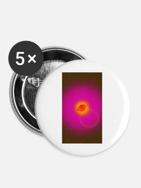 Super-Nova - Buttons large 2.2''/56 mm (5-pack) - white