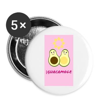 Sacré guacamoly - Lot de 5 grands badges (56 mm) - blanc - Devant