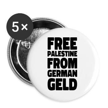 solidarity with Israel - Buttons large 2.2''/56 mm (5-pack) - white - Front