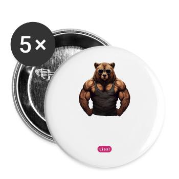 Iron never lies Hanteln - Bizeps - Gym - Buttons groß 56 mm (5er Pack) - Weiß - Vorne