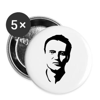 Alexej nawalny - Buttons groß 56 mm (5er Pack) - Weiß - Vorne
