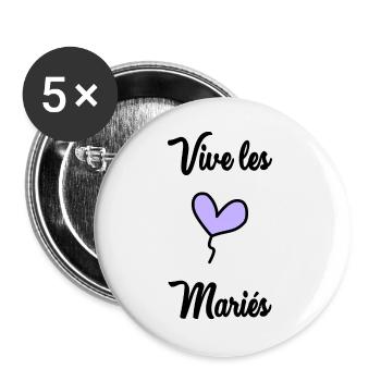 FUTURE MARIEE. EVJF. MARIEE. TEAM. TEAM MARIEE - Lot de 5 grands badges (56 mm) - blanc - Devant