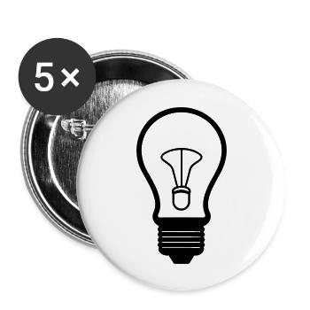 Blase - Buttons groß 56 mm (5er Pack) - Weiß - Vorne