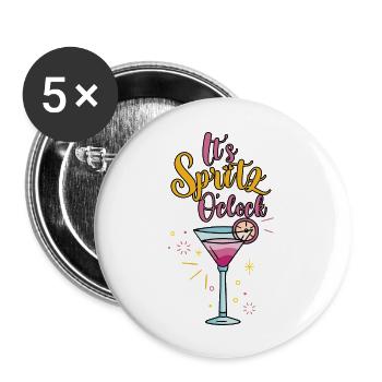 C’est Spritz O’clock 4 - Lot de 5 grands badges (56 mm) - blanc - Devant