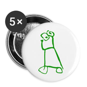 Majakuja (grün) - Buttons groß 56 mm (5er Pack) - Weiß - Vorne