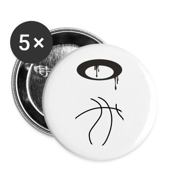 Basket-ball 5 0 06 - Lot de 5 grands badges (56 mm) - blanc - Devant