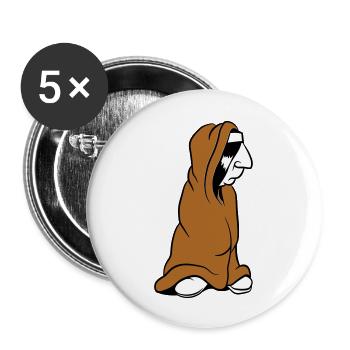Bored Indian in Wrapping Blanket Funny - Buttons large 2.2''/56 mm (5-pack) - white - Front