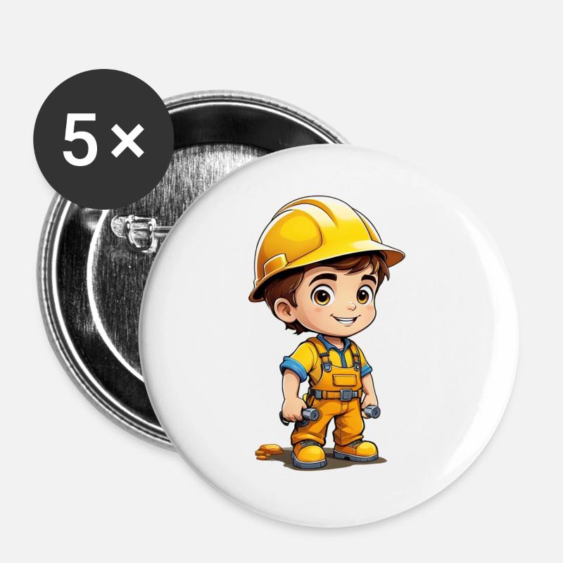 Builder - Buttons large 2.2''/56 mm (5-pack) - white