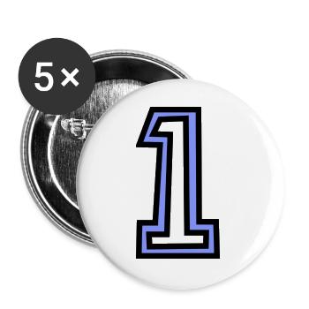 1. 1 year. 1st ANNIVERSARY. 1 YEAR ANNIVERSARY - Buttons large 2.2''/56 mm (5-pack) - white - Front