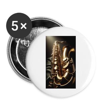 Saxophone - Buttons large 2.2''/56 mm (5-pack) - white - Front