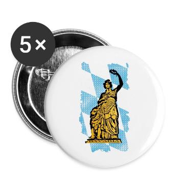 Bavaria - Buttons groß 56 mm (5er Pack) - Weiß - Vorne