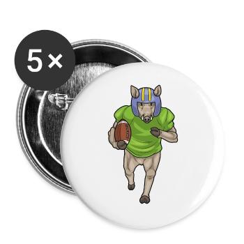 Boar Sports de football américain - Lot de 5 grands badges (56 mm) - blanc - Devant