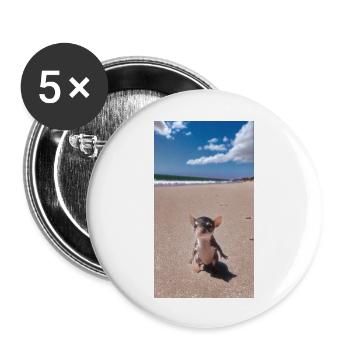 Niedliche Meereskreatur im Vintage-Film-Stil Cute - Buttons groß 56 mm (5er Pack) - Weiß - Vorne