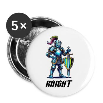 Bande dessinée Knight - Lot de 5 grands badges (56 mm) - blanc - Devant