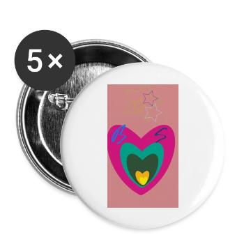 T-shirt - Buttons large 2.2''/56 mm (5-pack) - white - Front