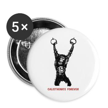 Calisthenics Evolution - Gymnastics Rings - Buttons large 2.2''/56 mm (5-pack) - white - Front