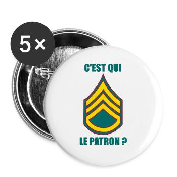 Who's the ? - Buttons large 2.2''/56 mm (5-pack) - white - Front