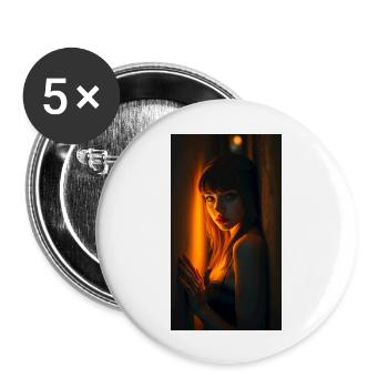 SWS MIDNIGHT - Buttons groß 56 mm (5er Pack) - Weiß - Vorne