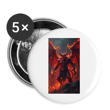 Teufel - Buttons groß 56 mm (5er Pack) - Weiß - Vorne