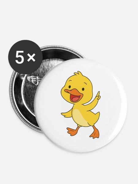 Happy Kükenparade - Buttons groß 56 mm (5er Pack) - Weiß