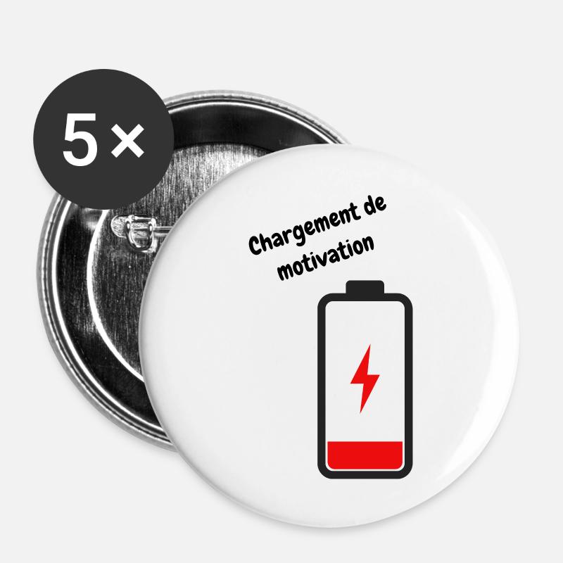 Motivation loading - Buttons large 2.2''/56 mm (5-pack) - white
