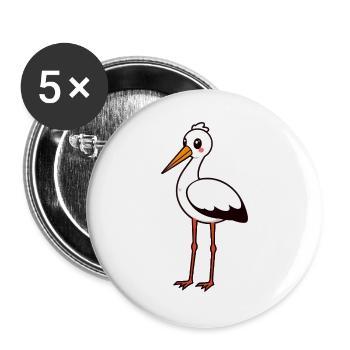 Stork - Buttons large 2.2''/56 mm (5-pack) - white - Front