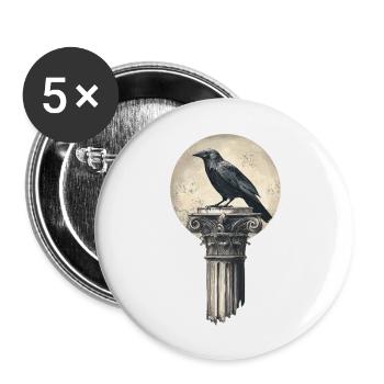 Raven - Buttons large 2.2''/56 mm (5-pack) - white - Front