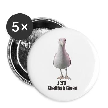 Abstract Seagull with Colourful Accents - Buttons large 2.2''/56 mm (5-pack) - white - Front