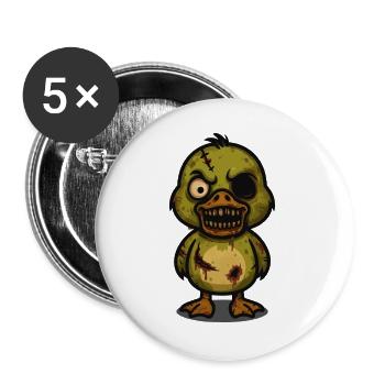 Zombie Duck – Creepy-Cute Halloween Cartoon - Buttons large 2.2''/56 mm (5-pack) - white - Front