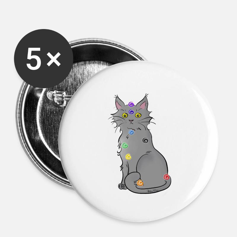 Chat-kra - Buttons large 2.2''/56 mm (5-pack) - white