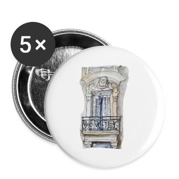 Dessin d'architecture France  - Lot de 5 grands badges (56 mm) - blanc - Devant
