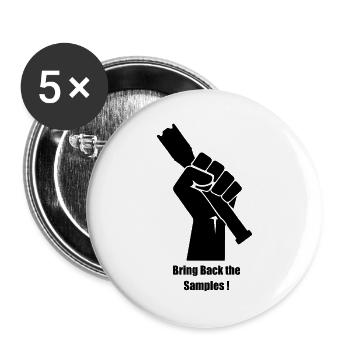 Bring Back the Samples - Buttons large 2.2''/56 mm (5-pack) - white - Front