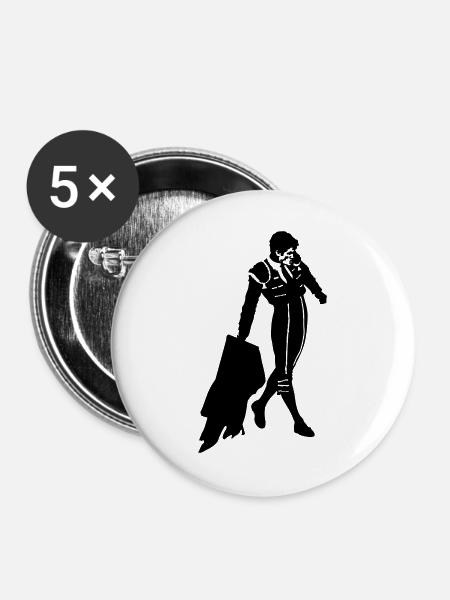 Torero - Buttons groß 56 mm (5er Pack) - Weiß