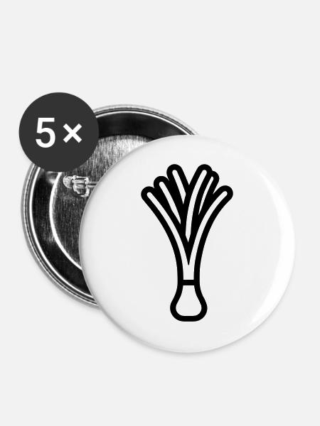 Lauch - Buttons groß 56 mm (5er Pack) - Weiß