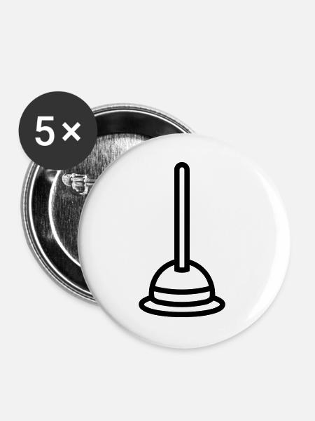 Saugnapf - Buttons groß 56 mm (5er Pack) - Weiß