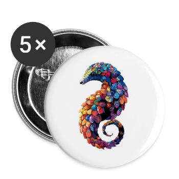 Pangolin Pangolin Pine Cone Pangolins - Buttons large 2.2''/56 mm (5-pack) - white - Front