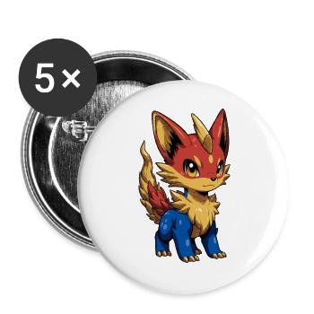 Drafoxu - Buttons large 2.2''/56 mm (5-pack) - white - Front