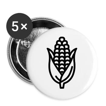 corn on the cob - Buttons large 2.2''/56 mm (5-pack) - white - Front
