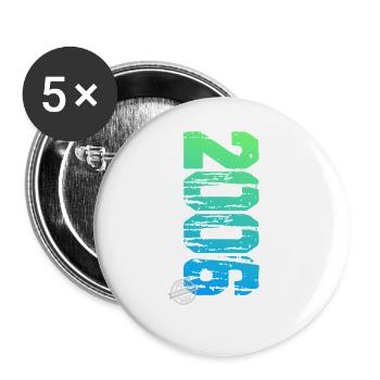 Anniversaire Vintage 2006 Original - Lot de 5 grands badges (56 mm) - blanc - Devant