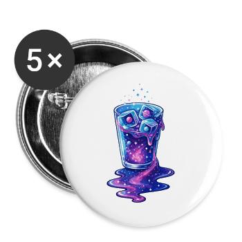 Cosmic Galaxy Melt Cup - Lot de 5 grands badges (56 mm) - blanc - Devant