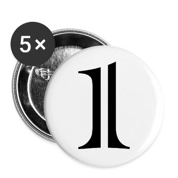 1. 1 Jahr. 1. JUBILÄUM. 1-JÄHRIGES JUBILÄUM - Buttons groß 56 mm (5er Pack) - Weiß - Vorne