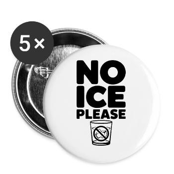 Nein, bitte - Buttons groß 56 mm (5er Pack) - Weiß - Vorne