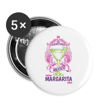 pâquerette - Lot de 5 grands badges (56 mm) - blanc - Devant