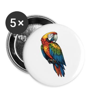 Aras Ara - Buttons groß 56 mm (5er Pack) - Weiß - Vorne