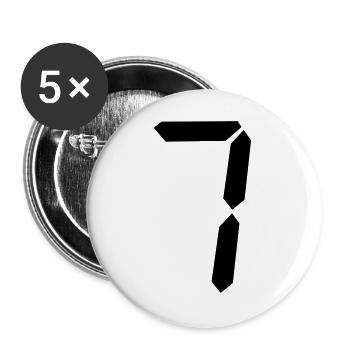 digitale_zahl_7- - Buttons large 2.2''/56 mm (5-pack) - white - Front