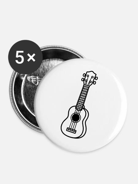 Ukulele - Buttons groß 56 mm (5er Pack) - Weiß